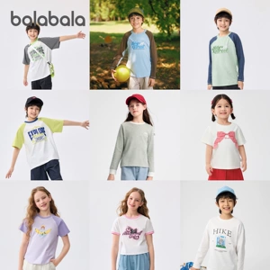 巴拉巴拉童装T恤儿童短袖上衣夏装男童女童宝宝印花休闲百搭上衣