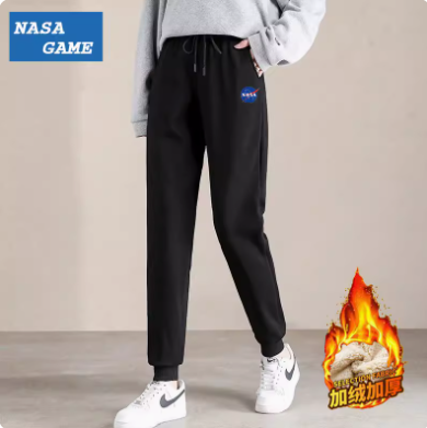 29.9元包邮！NASA GAME 女款东北级特厚羊羔绒运动休闲裤小脚裤
