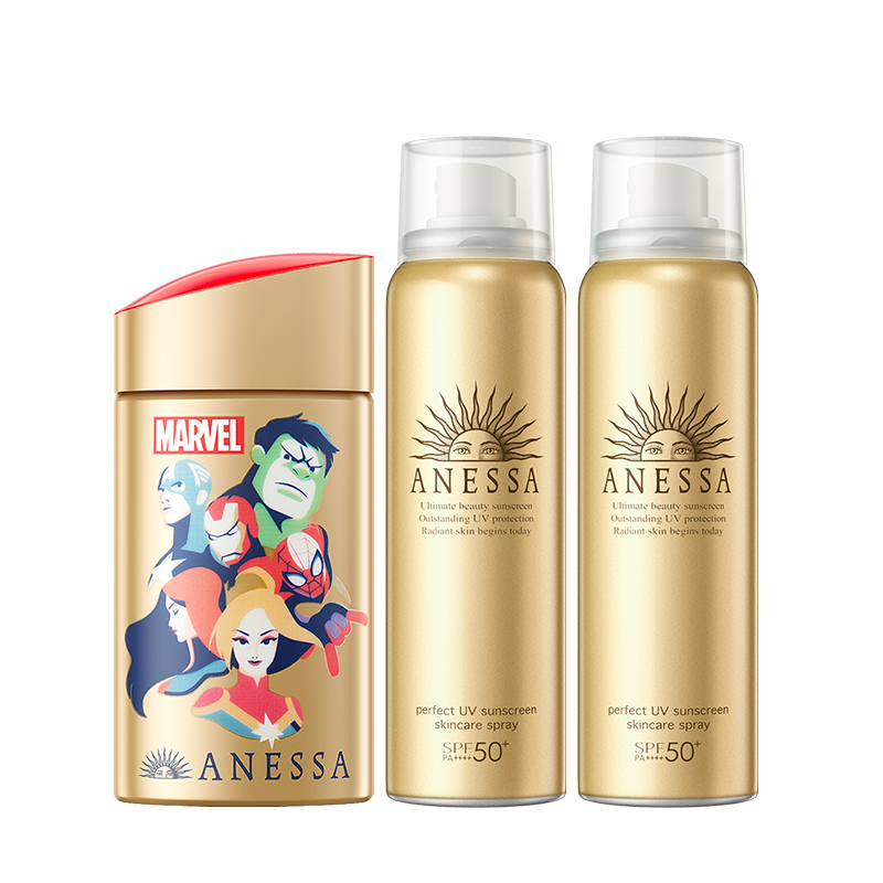 安热沙小金瓶*1+防晒喷雾*2套