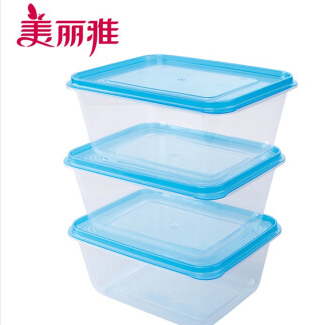 12.8元包邮！美丽雅 保鲜盒1000ml*3个+抽取式保鲜袋 100只
