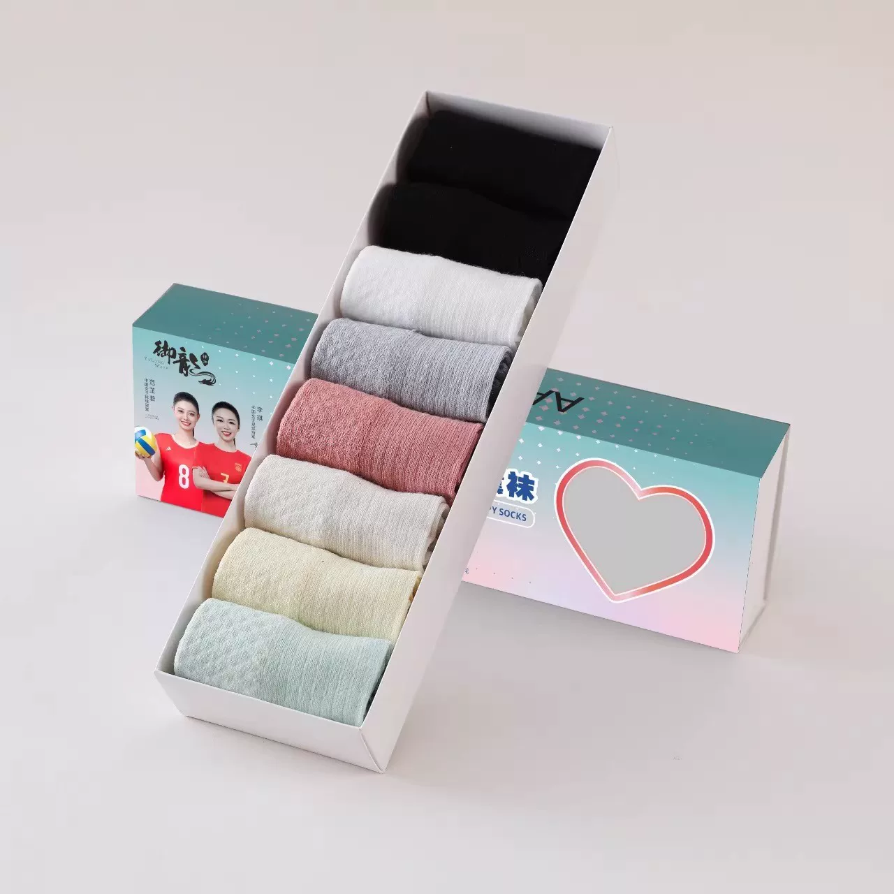 【短筒情侣款】8双装御龙7A抗菌袜子