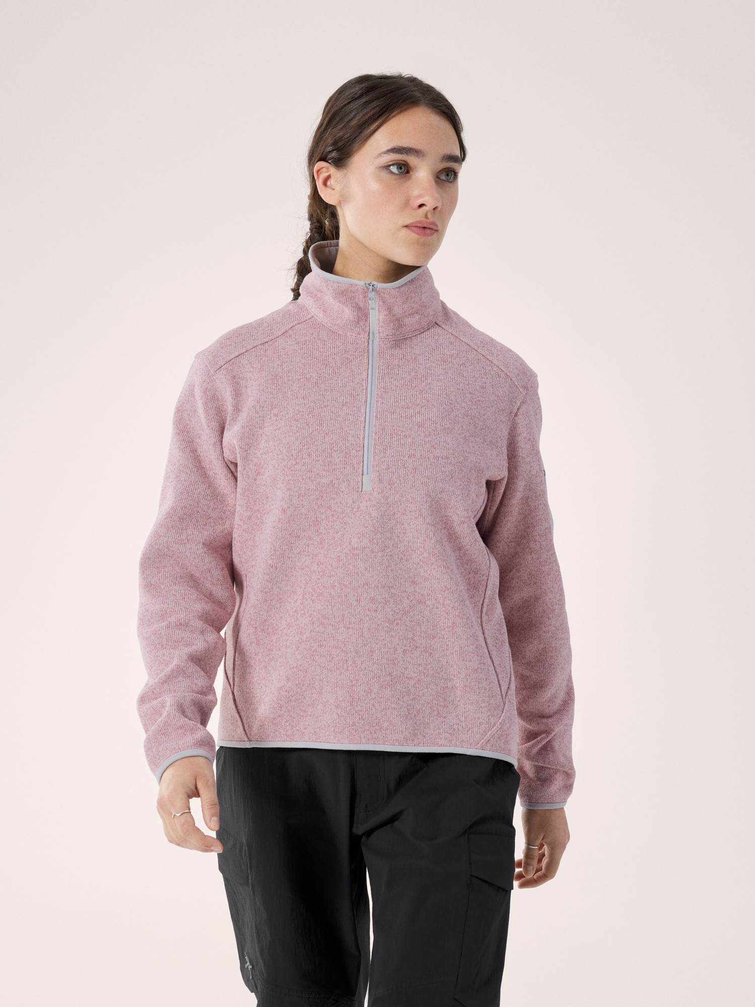 Arcteryx Covert 1/2 Zip 始祖鸟女士外套 Alpine Rose Heather/Solitude S