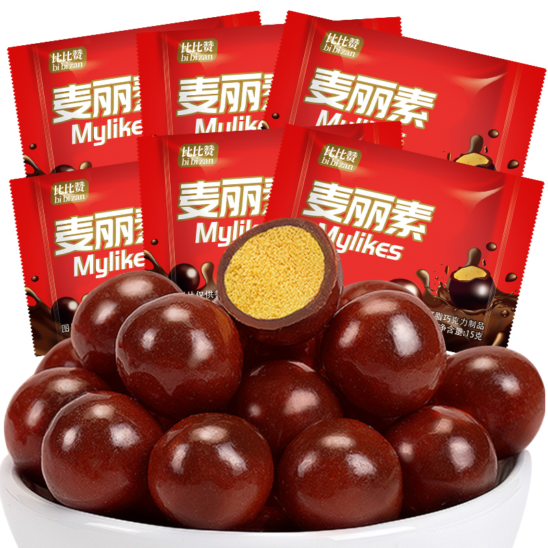 比比赞麦丽素巧克力豆200g独立小包