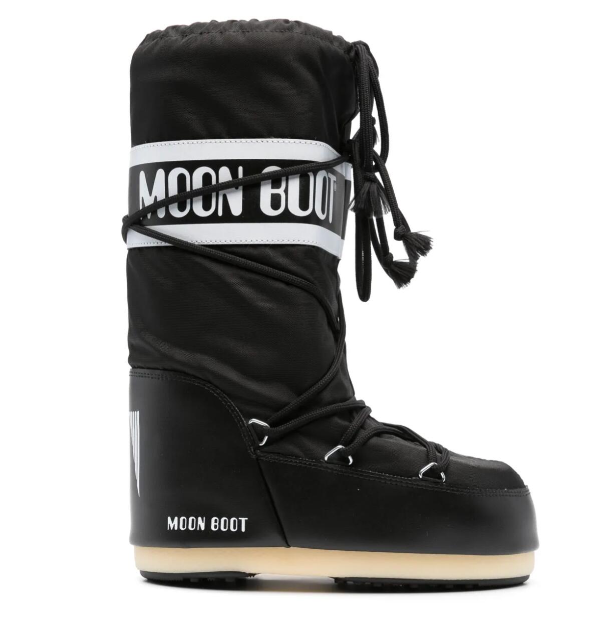 moon boot黑色高帮雪地靴男码特价优惠