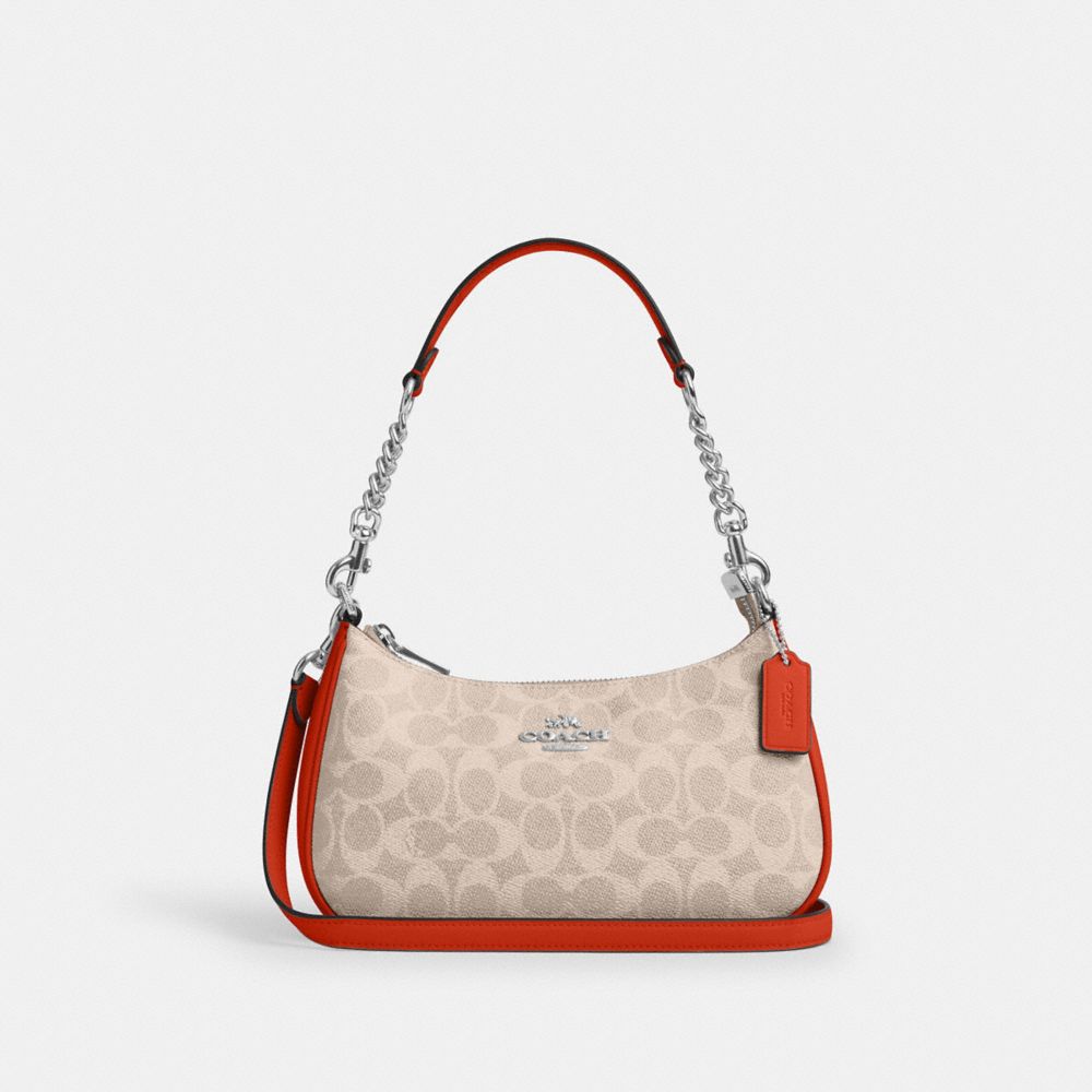 coach teri shoulder bag in signature canvas CV933-SVXIK