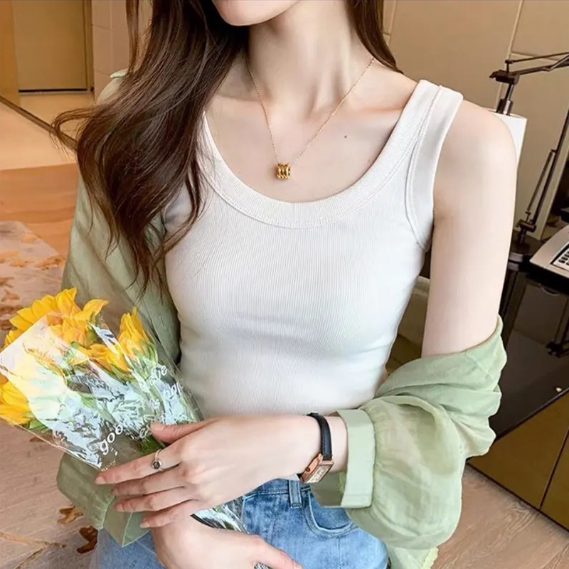 纯棉吊带女内搭打底背心设计感小众外穿夏季