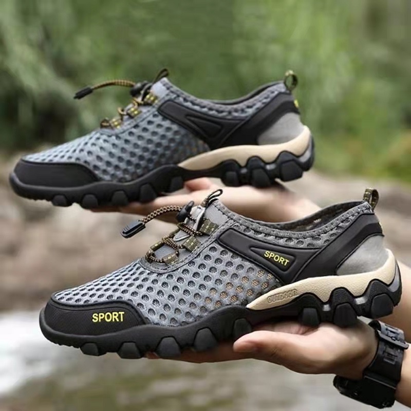 【稳定签到】男士网面透气软底耐磨登山鞋
