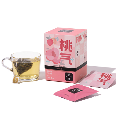 9.9元包邮！茶小开蜜桃乌龙茶2盒