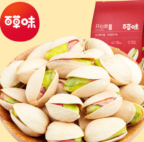 29.9元包邮！百草味 开心果150g*3