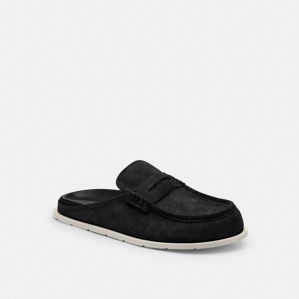 coach loafer mule CBN65-BLK