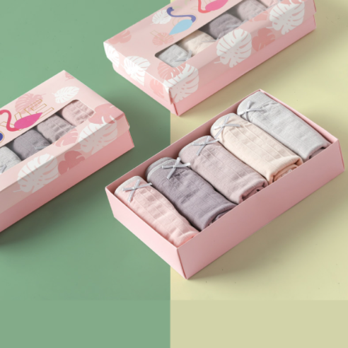 29.9元包邮！火烈鸟少女中腰无痕短裤 5条盒装