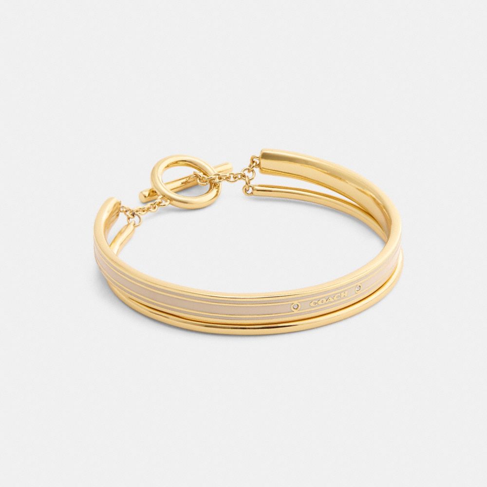 coach coach enamel double bangle bracelet CBW23-CUD
