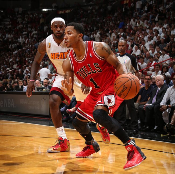 罗斯上脚 adidas rose 4