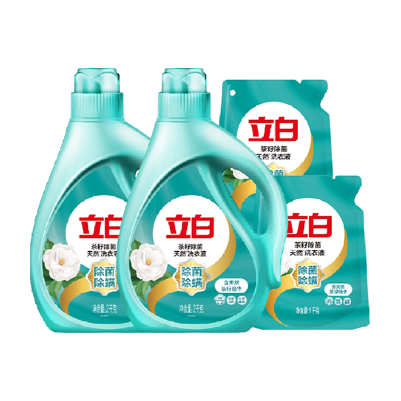 立白洗衣液整箱12斤茶籽除菌除螨6KG