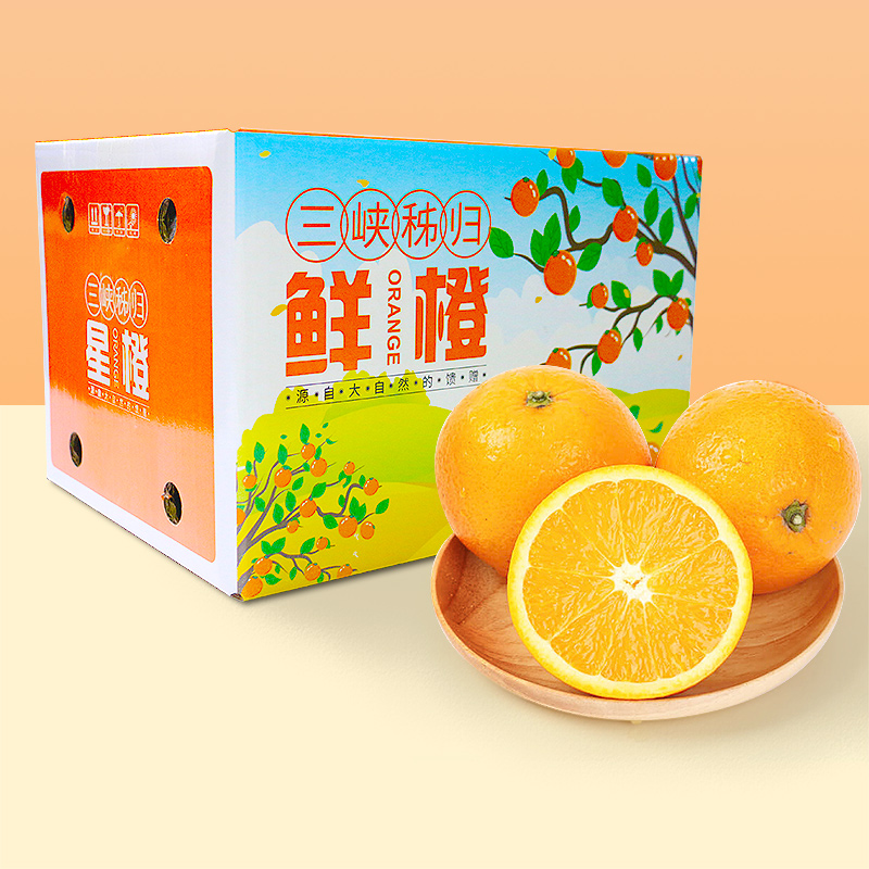 【顺丰包邮】清濮上品 湖北伦晚脐橙小果65-70mm  5斤