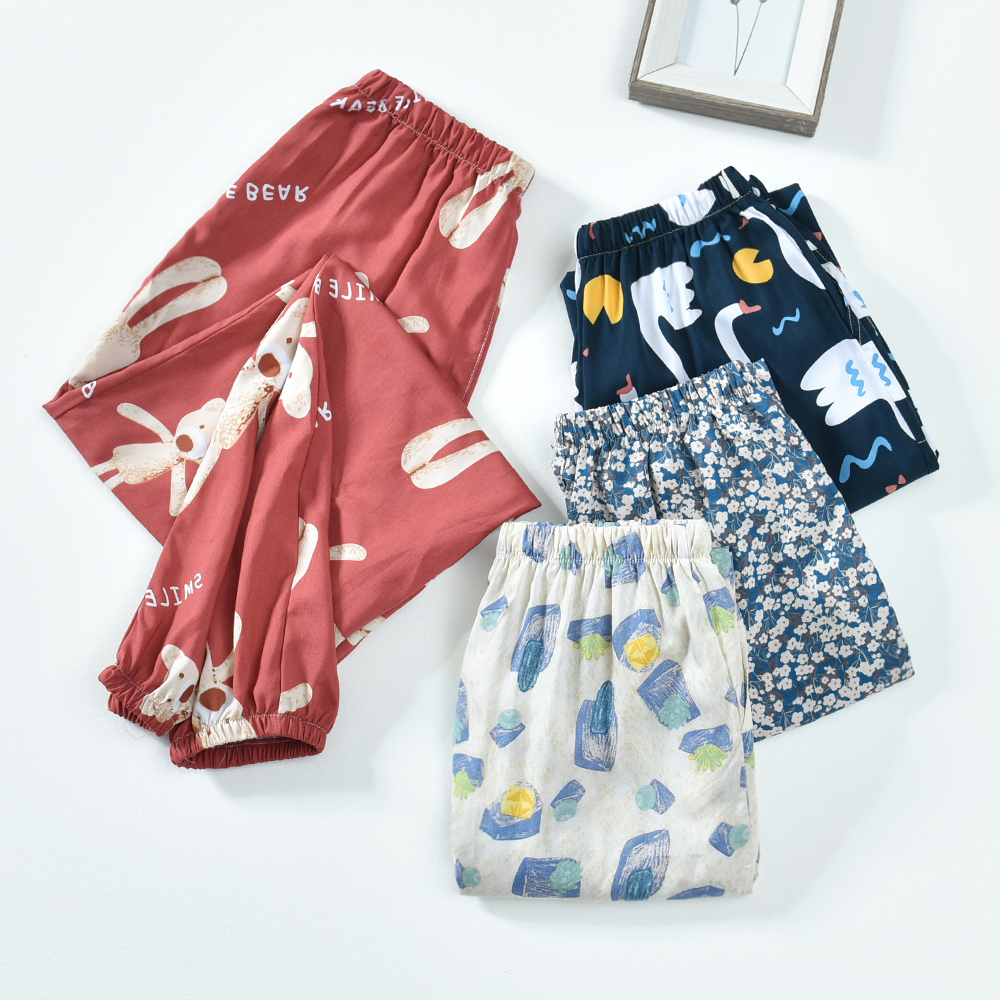 棉绸睡裤女长裤夏季薄款宽松空调裤防蚊裤