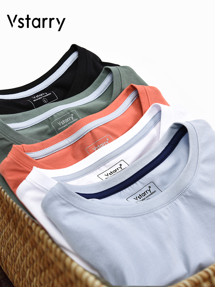 【男女可穿】纯色丝光棉短袖T恤