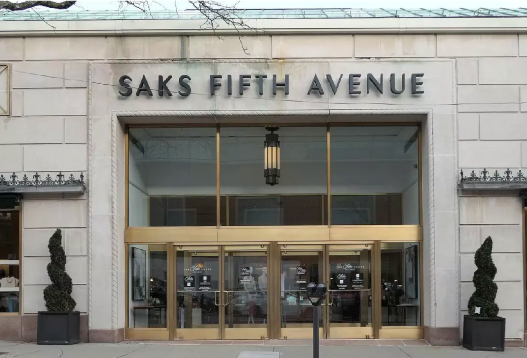 Saks Fifth Avenue exterior building view representing luxury retail history