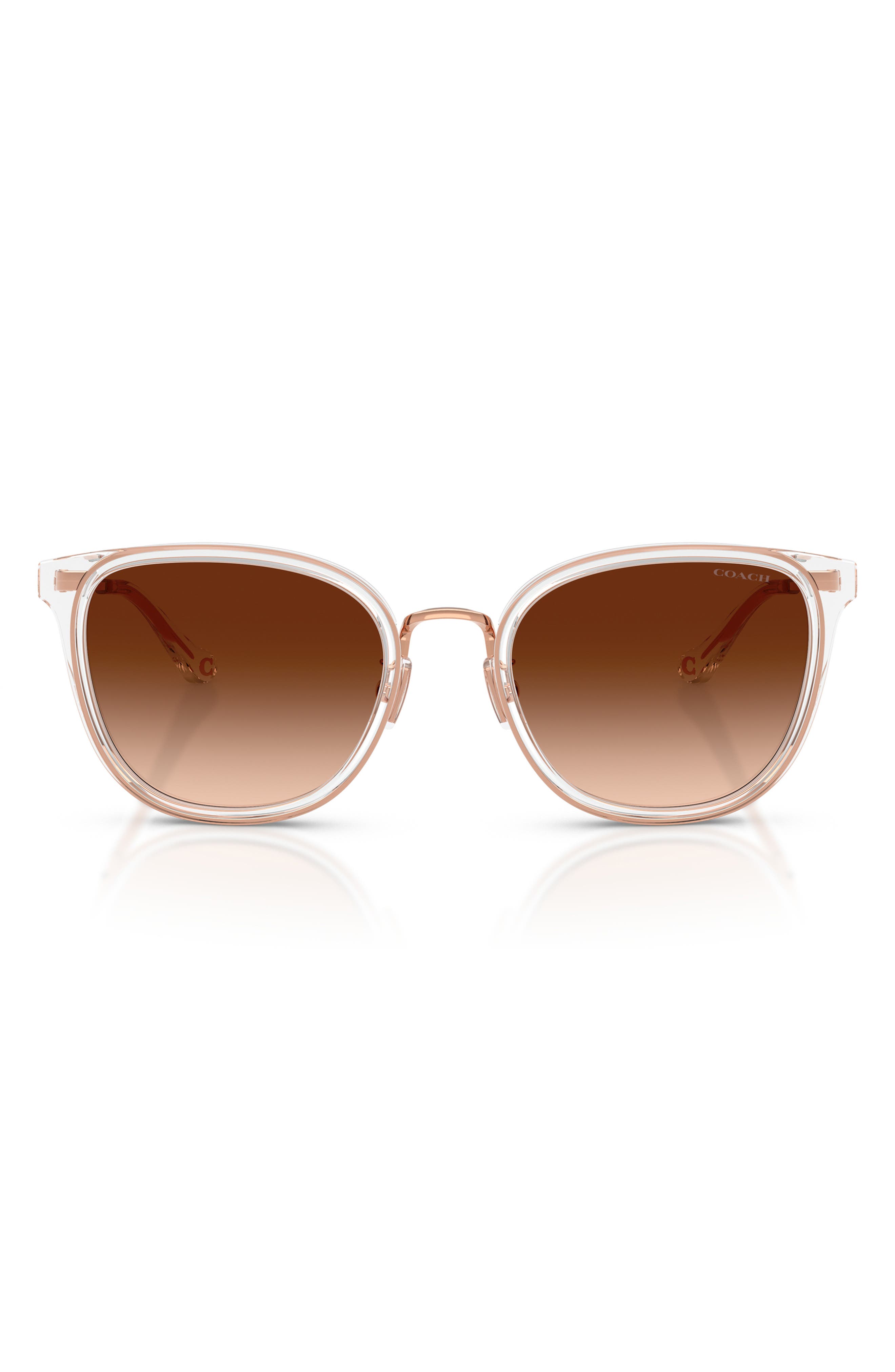 COACH 54mm Gradient Polarized Square Sunglasses