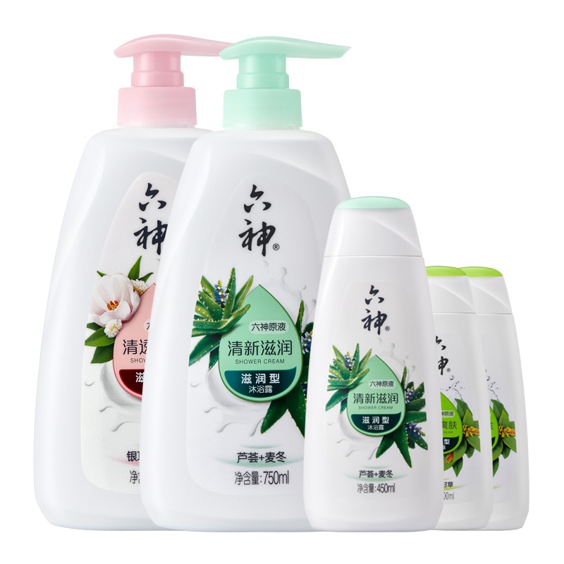 【JD旗舰店】六神沐浴露组合装2150ml