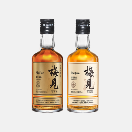 29.9元包邮！梅见12度原味+14度烟熏150ml女士微醺青梅酒