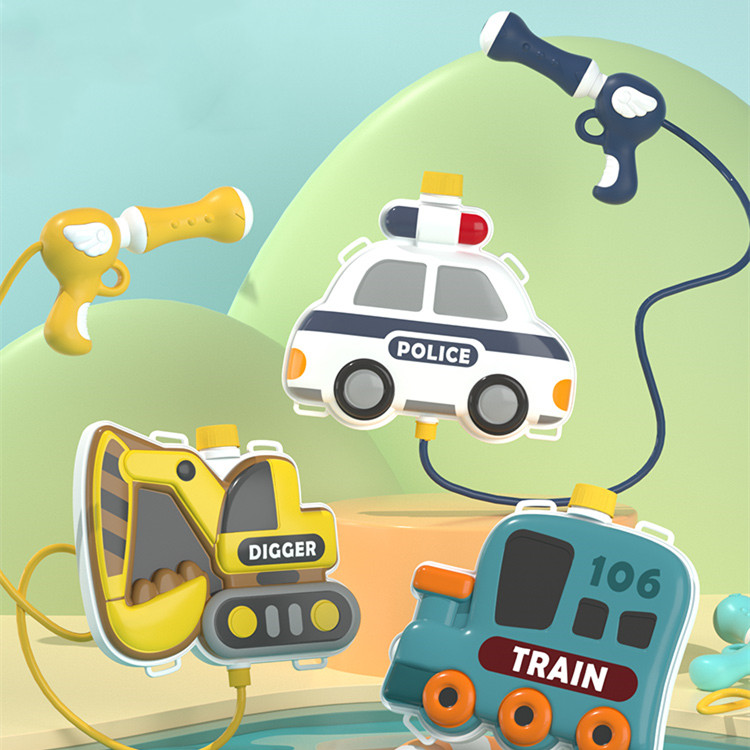 儿童水枪玩具抽拉式大容量背包水枪