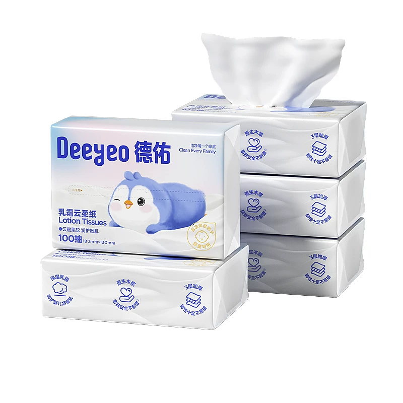 德佑巨柔润乳霜纸专为宝宝设计