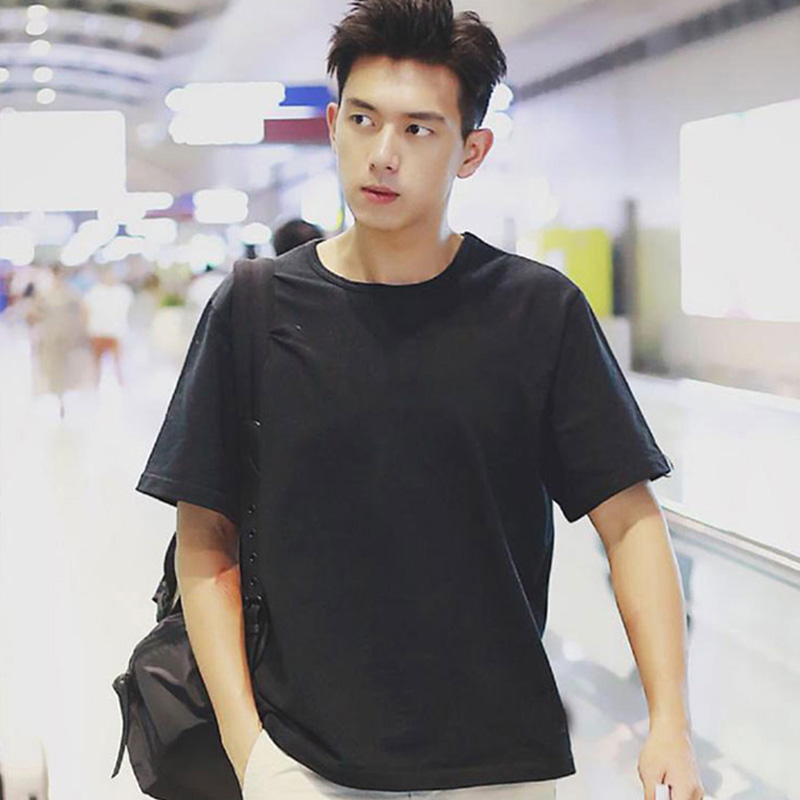 【布静观】可签到纯棉纯色短袖t恤