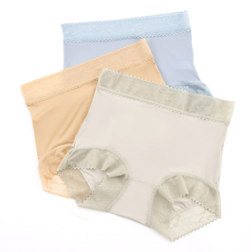 39.9元包邮！真蚕丝蚕丝蛋白高腰无痕内裤女 3条