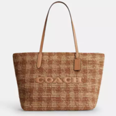 Coach编织托特包4折特惠
