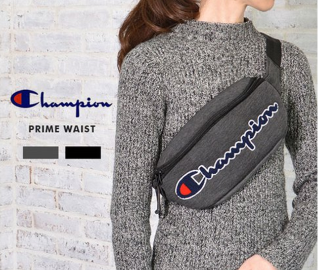 新低champion冠军灰色腰包