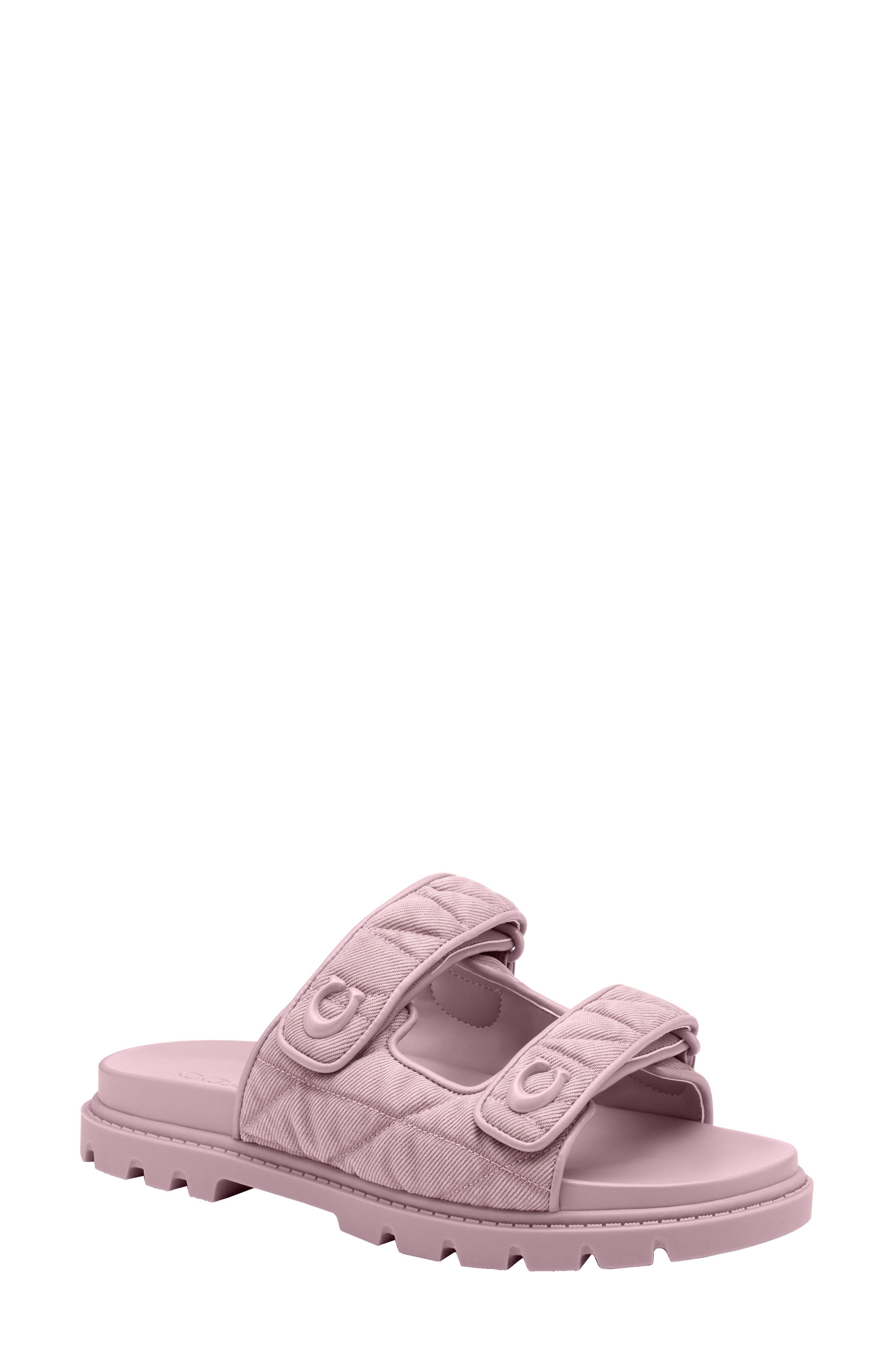 COACH Sculpted C Quilted Strap Sandal