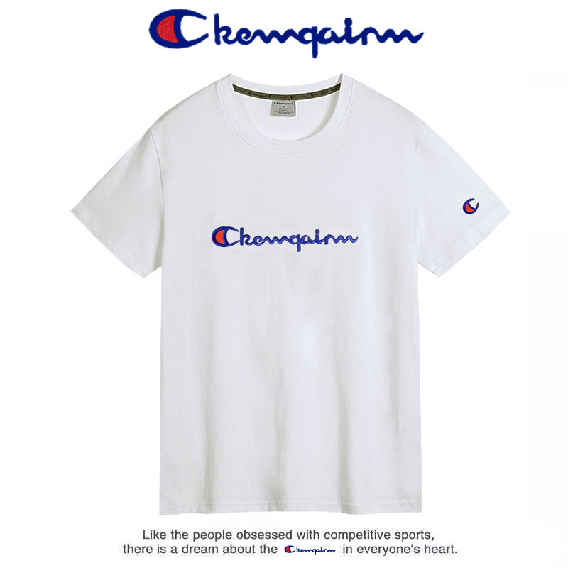 【明星同款】Champio纯棉情侣圆领刺绣短袖