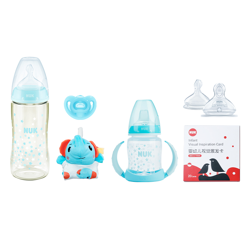 NUK&费雪联名训练礼盒PPSU防胀气宽口奶瓶