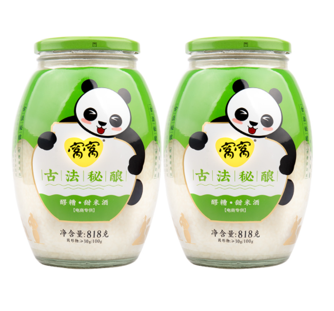 17.8元包邮！窝窝 醪糟糯米酒818g*2瓶