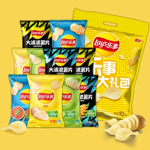 乐事薯片零食组合400g休闲小吃办公室零食解馋宿舍零食套组B