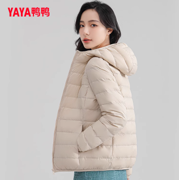 86元！鸭鸭 轻薄连帽羽绒服外套（需凑单）