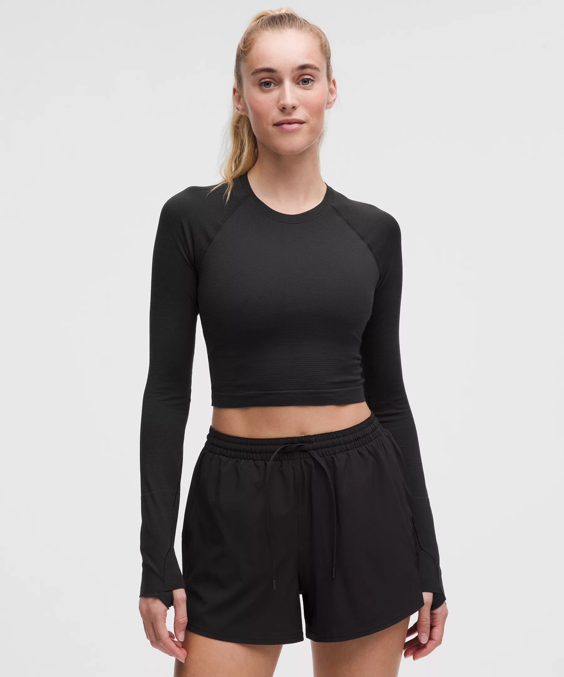 Lululemon Swiftly Tech Cropped女士长袖T恤 2.0