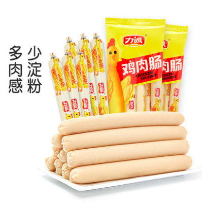 10.9元包邮！力诚 鸡肉肠208g*3袋