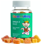 Gummi King DHA Omega-3 补充剂，柠檬/橙子/草莓，60 片