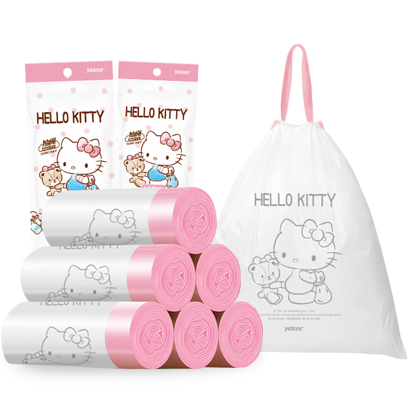 宜洁HelloKitty抽绳垃圾袋7卷