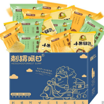 【折0.49元/包】14.8元包邮！刺猬阿甘 青稞脆片小米锅巴180g 共30包