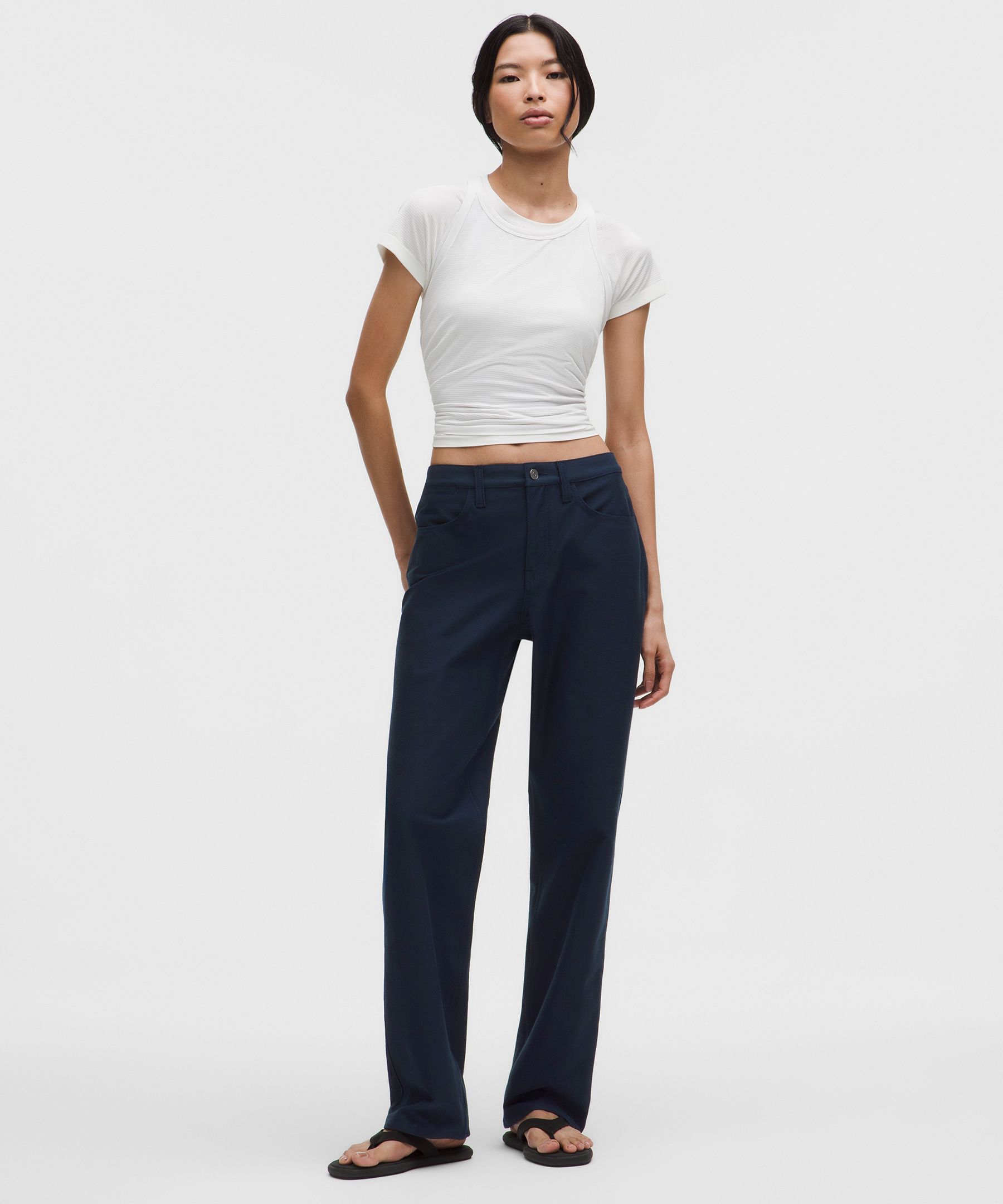 Lululemon EasyFive Mid-Rise Relaxed-Straight Pant *Short