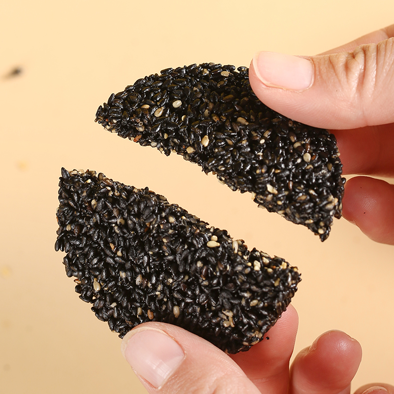 小鸟阿吉高钙黑芝麻饼258克整箱无添加蔗糖