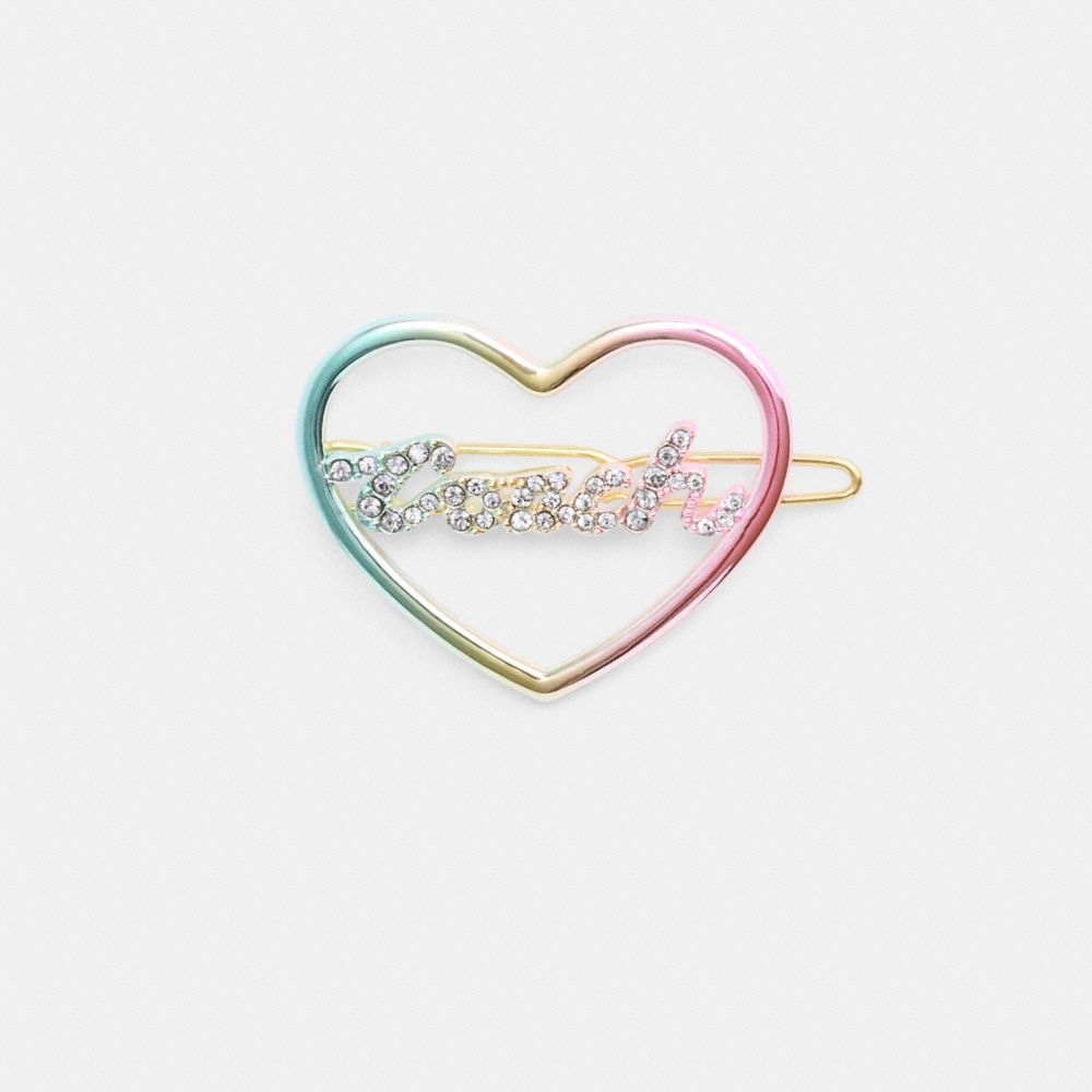 coach rainbow coach script barrette CV251-GD/MC
