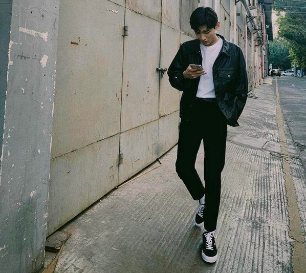 白敬亭同款converseonestar黑色麂皮帆布鞋