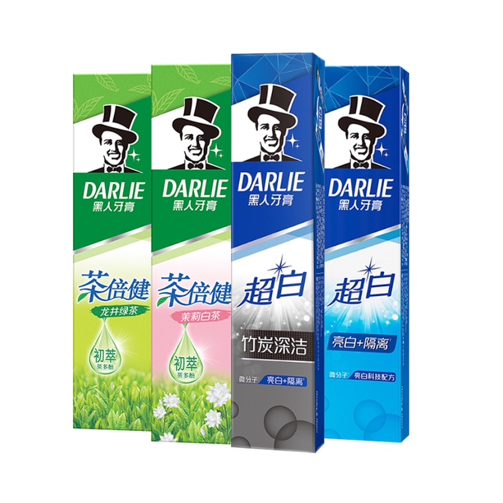 【黑人】牙膏超白茶套装茶倍健190g*4