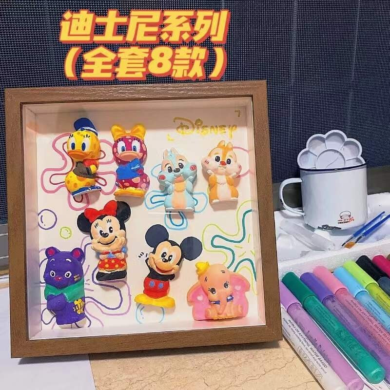 迪士尼系列手工涂色彩绘石膏娃娃 全套8款