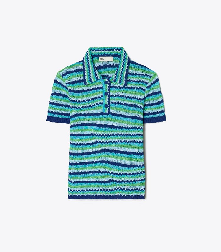 tory burch Striped Cotton Polo