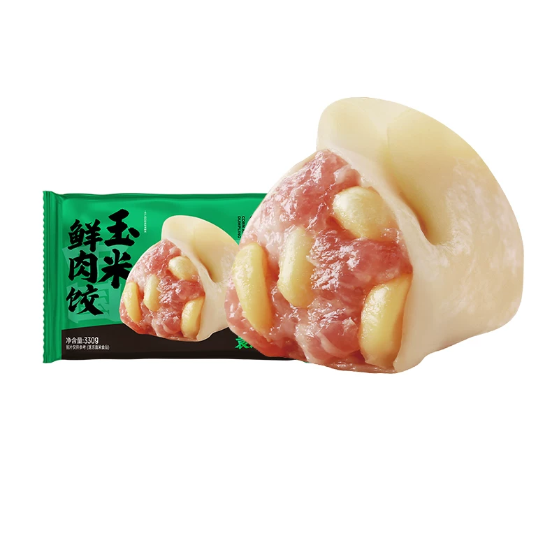 【任选5件立减】袁记味享玉米韭菜白菜芹菜云吞玉米水饺早餐速食T